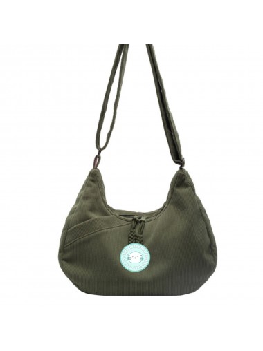 CHIOS CLUB - 燈芯絨斜孭袋 TOTE67/綠色